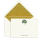 Elegant Note Cards with Engraved Love Birds in Tree Image 1 of 3